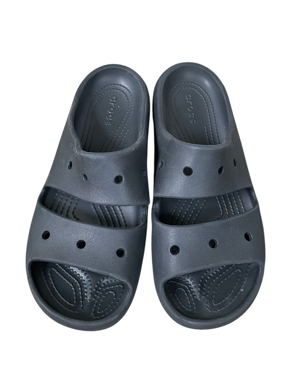 CROCS Classic Black Slide 2 Strap Sandals